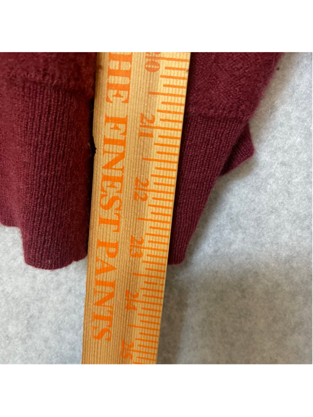 Free People XL Burgundy 100% Cashmere Henley Sweater - Picture 5 of 9